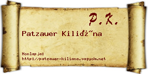 Patzauer Kiliána névjegykártya